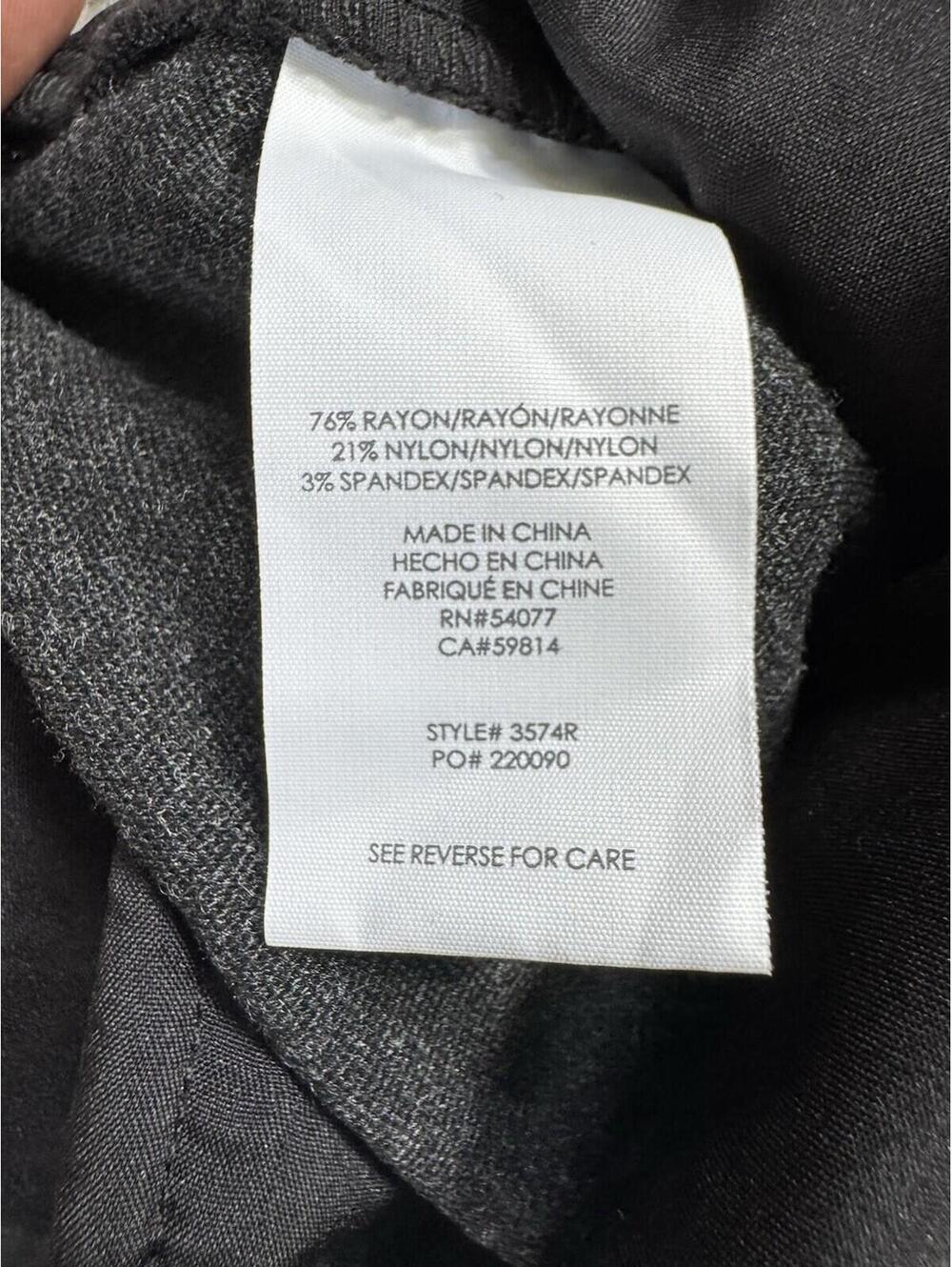 CAbi Womens Dress Pants Trousers Wide Leg Flat Front Dark Gray Size 14 - Picture 3 of 9